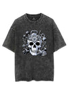 SKELETON LIFTING FLOWERS BOOKS VINTAGE GYM SHIRT