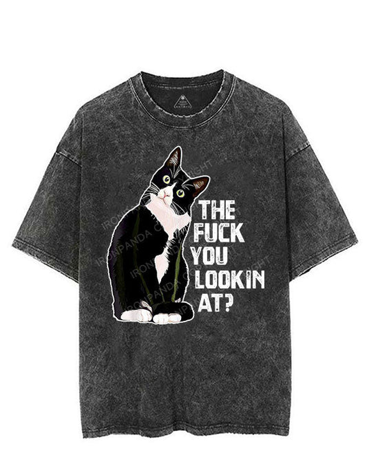 THE FUCK YOU LOOKIN AT? VINTAGE GYM SHIRT