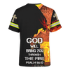 Jesus Firefighter God Will Bring You Through The Fire Customized 3D All Over Printed hoodie