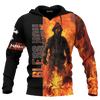 Jesus Firefighter God Bless Firefighter Customized 3D All Over Printed hoodie
