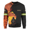 Jesus Firefighter God Will Bring You Through The Fire Customized 3D All Over Printed hoodie