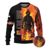Jesus Firefighter God Bless Firefighter Customized 3D All Over Printed hoodie