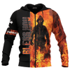 Jesus Firefighter God Bless Firefighter Customized 3D All Over Printed hoodie