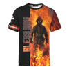 Jesus Firefighter God Bless Firefighter Customized 3D All Over Printed hoodie