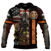 Jesus Firefighter Joshua Bible Verse Be Strong And Courage Customized 3D All Over Printed hoodie