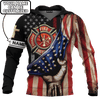 God Will Bring You Through The Fire Jesus Firefighter Customized 3D All Over Printed hoodie