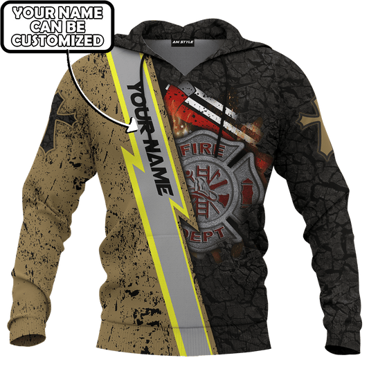 Jesus Firefighter God Made Firefighters Cops Need Heroes Too Customized 3D All Over Printed hoodie