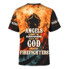 Jesus Firefighter Angel Cannot Be Everywhere ThatS Why God Created Firefighter Customized 3D All Over Printed hoodie