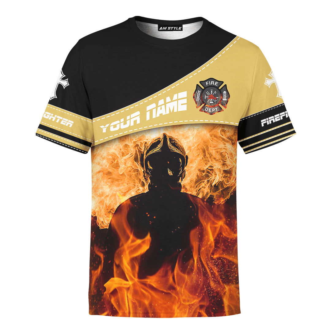 Jesus Firefighter They Shall Walk Through The Fire And Not Burned Customized 3D All Over Printed hoodie