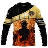 Jesus Firefighter They Shall Walk Through The Fire And Not Burned Customized 3D All Over Printed hoodie
