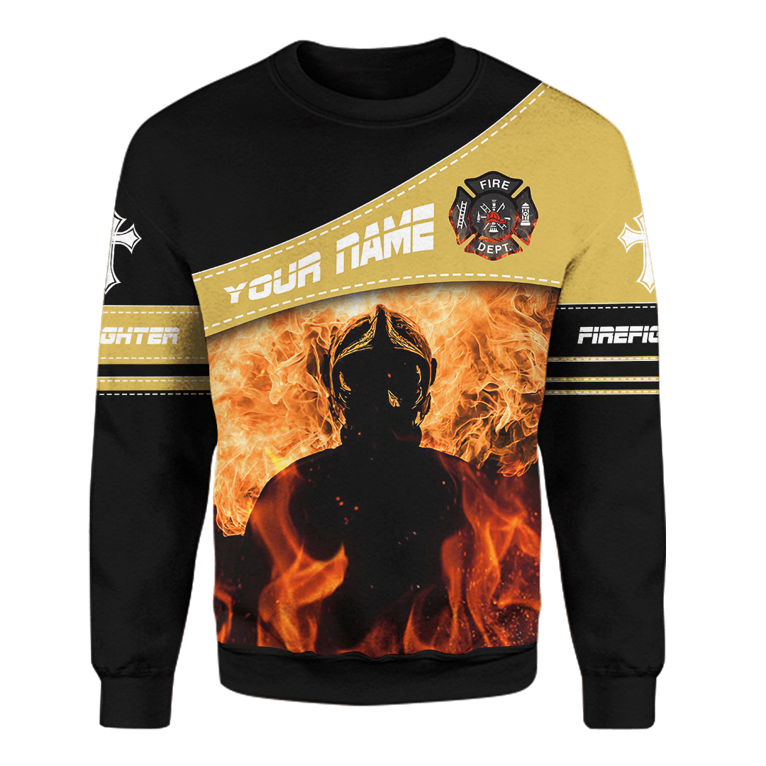 Jesus Firefighter They Shall Walk Through The Fire And Not Burned Customized 3D All Over Printed hoodie