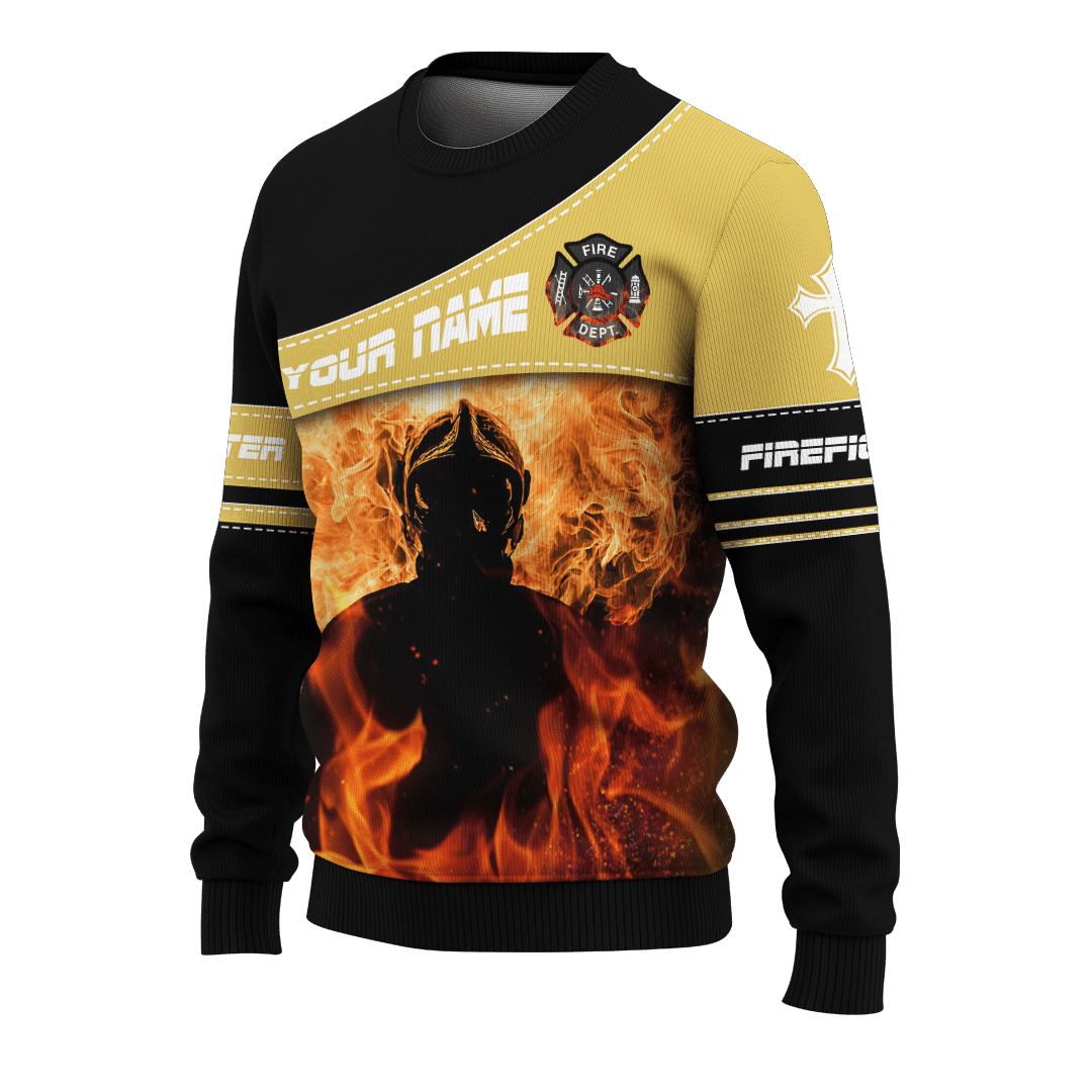 Jesus Firefighter They Shall Walk Through The Fire And Not Burned Customized 3D All Over Printed hoodie