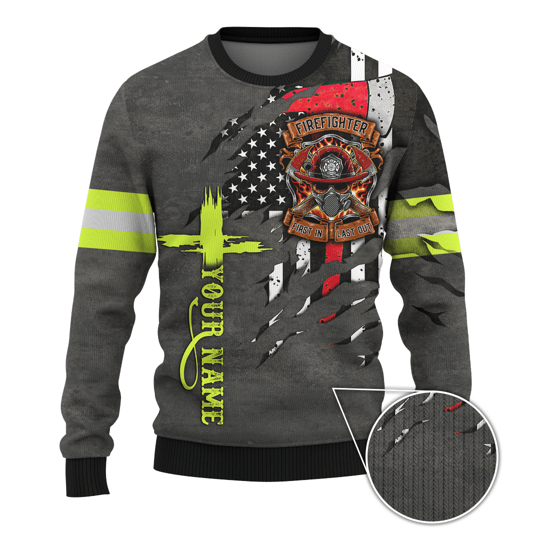 Jesus Firefighter True American Heroes Customized 3D All Over Printed hoodie