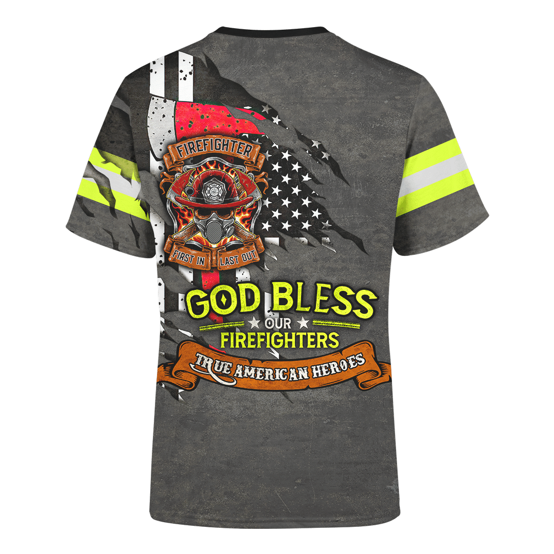 Jesus Firefighter True American Heroes Customized 3D All Over Printed hoodie