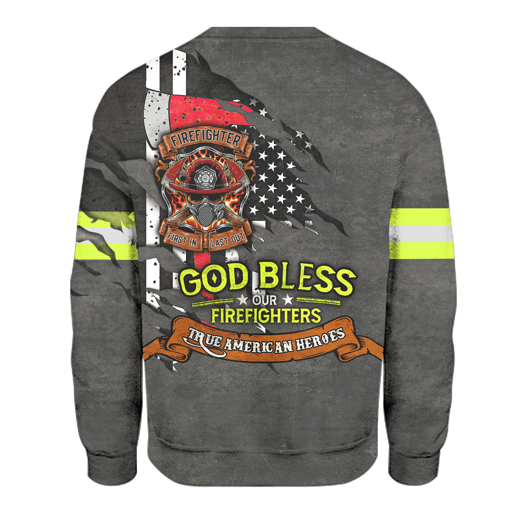 Jesus Firefighter True American Heroes Customized 3D All Over Printed hoodie