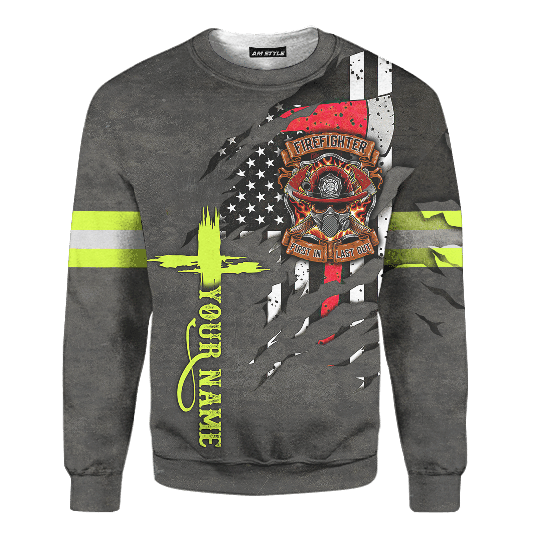 Jesus Firefighter True American Heroes Customized 3D All Over Printed hoodie