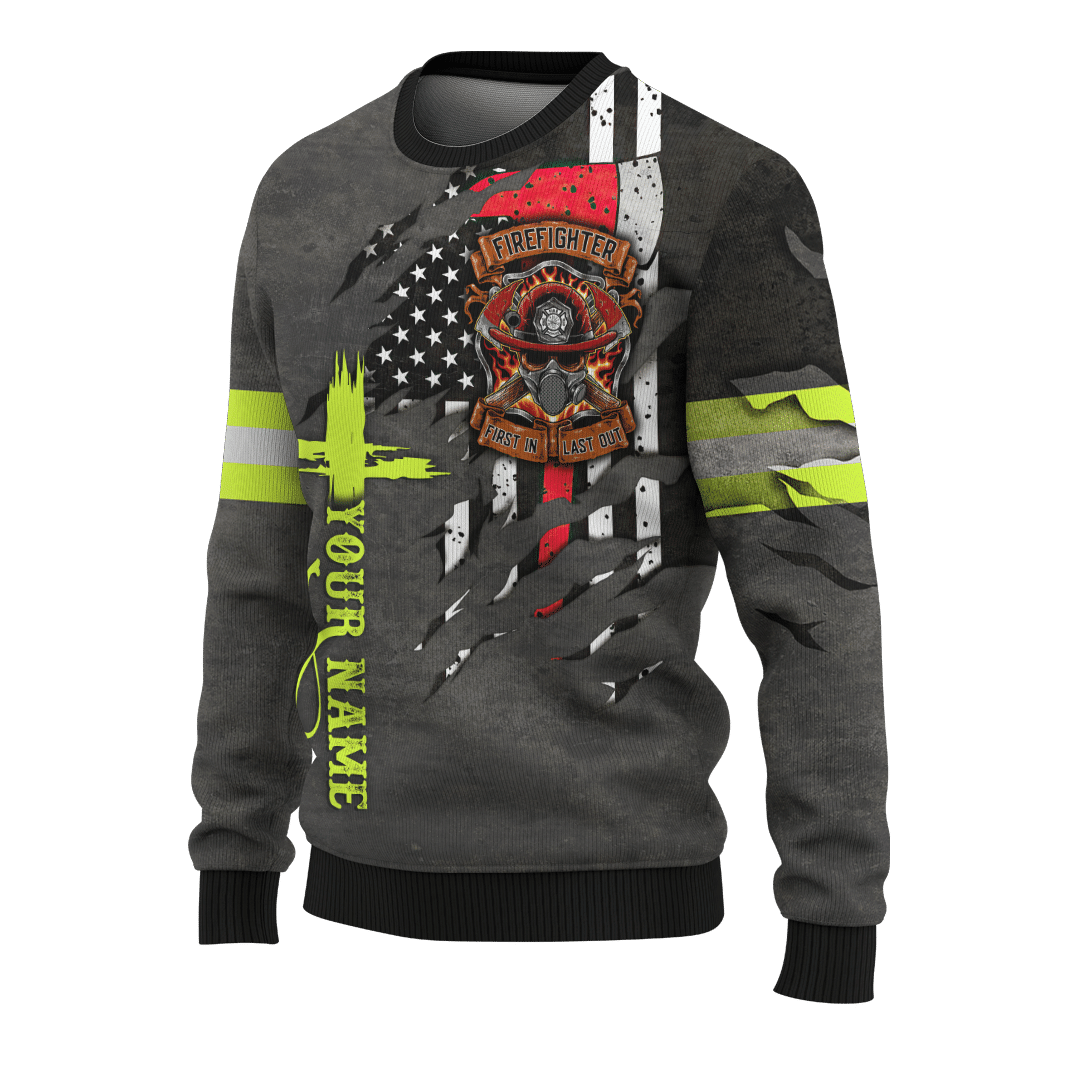 Jesus Firefighter True American Heroes Customized 3D All Over Printed hoodie