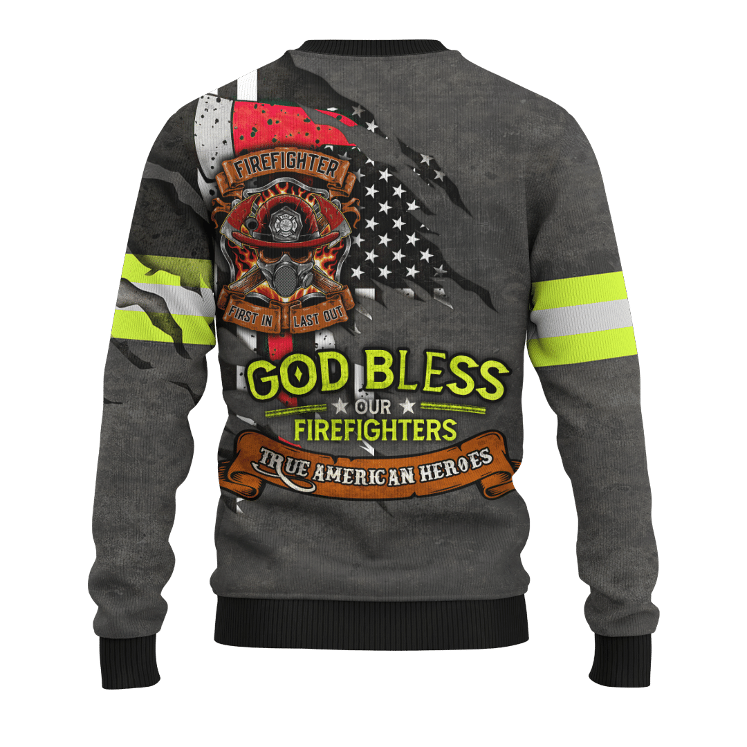 Jesus Firefighter True American Heroes Customized 3D All Over Printed hoodie