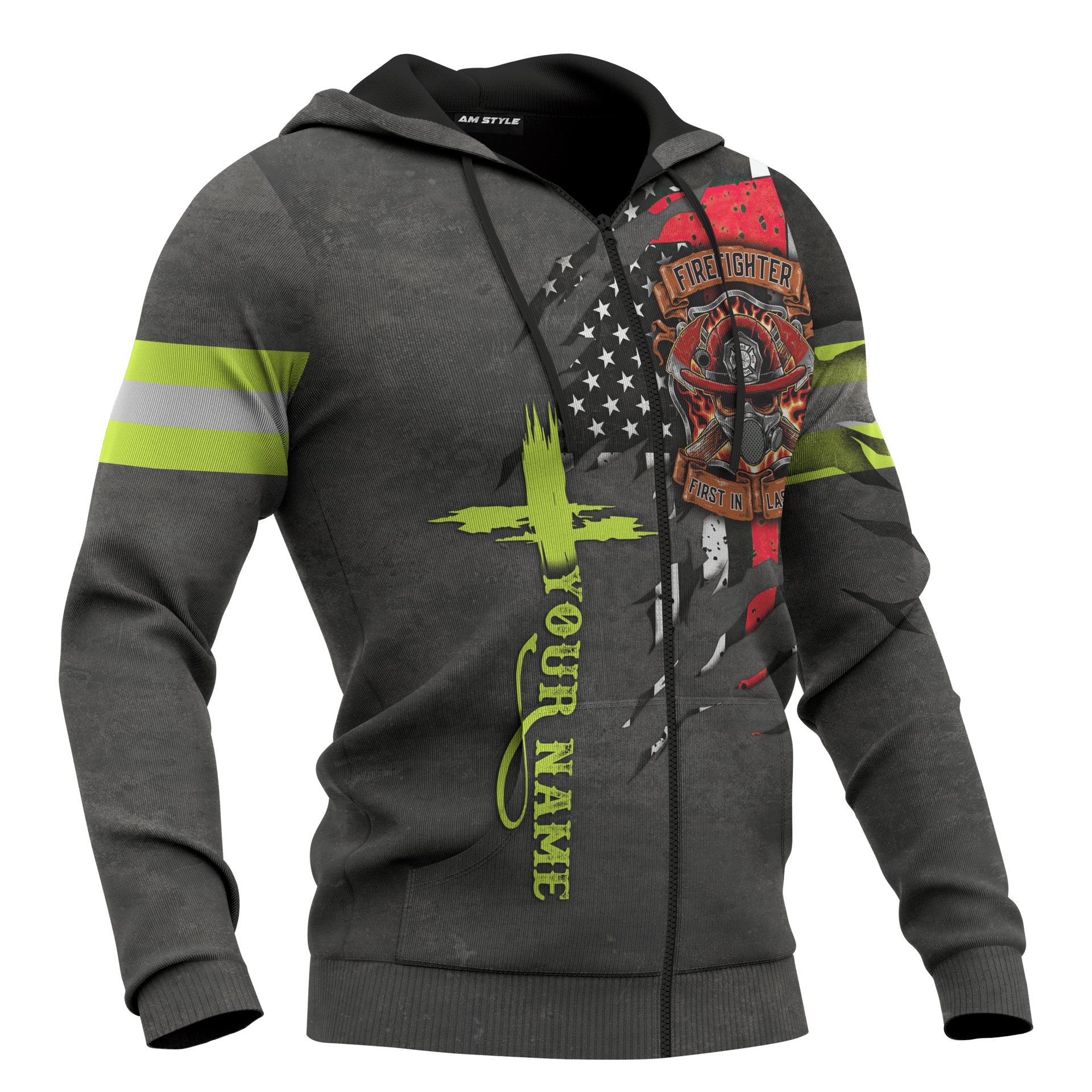 Jesus Firefighter True American Heroes Customized 3D All Over Printed hoodie
