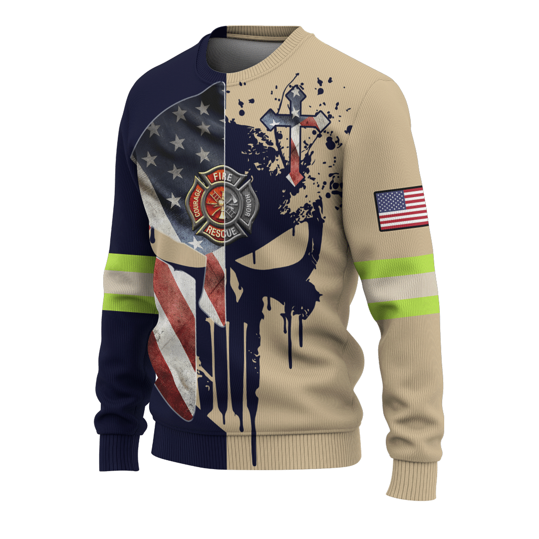 Jesus Firefighter He Is Not Just A Firefighter He Is My Son Customized 3D All Over Printed hoodie
