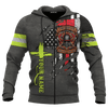 Jesus Firefighter True American Heroes Customized 3D All Over Printed hoodie
