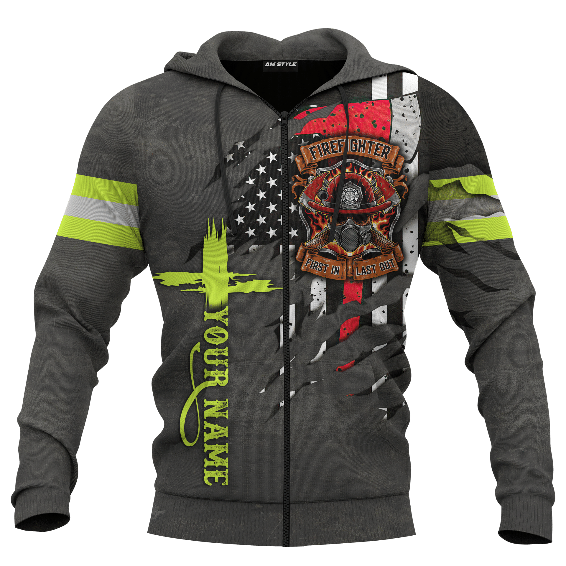 Jesus Firefighter True American Heroes Customized 3D All Over Printed hoodie