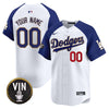 Dodgers Vin Scully Patch Gold Trim Vapor Premier Limited Custom Jersey - All Stitched