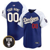 Dodgers Vin Scully Patch Gold Trim Vapor Premier Limited Custom Jersey - All Stitched