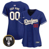 Dodgers Vin Scully Patch Gold Trim Vapor Premier Limited Custom Jersey - All Stitched
