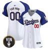 Dodgers Vin Scully Patch Gold Trim Vapor Premier Limited Custom Jersey - All Stitched