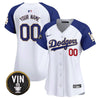 Dodgers Vin Scully Patch Gold Trim Vapor Premier Limited Custom Jersey - All Stitched