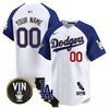Dodgers Vin & California Patch Gold Trim Vapor Premier Limited Custom Jersey - All Stitched