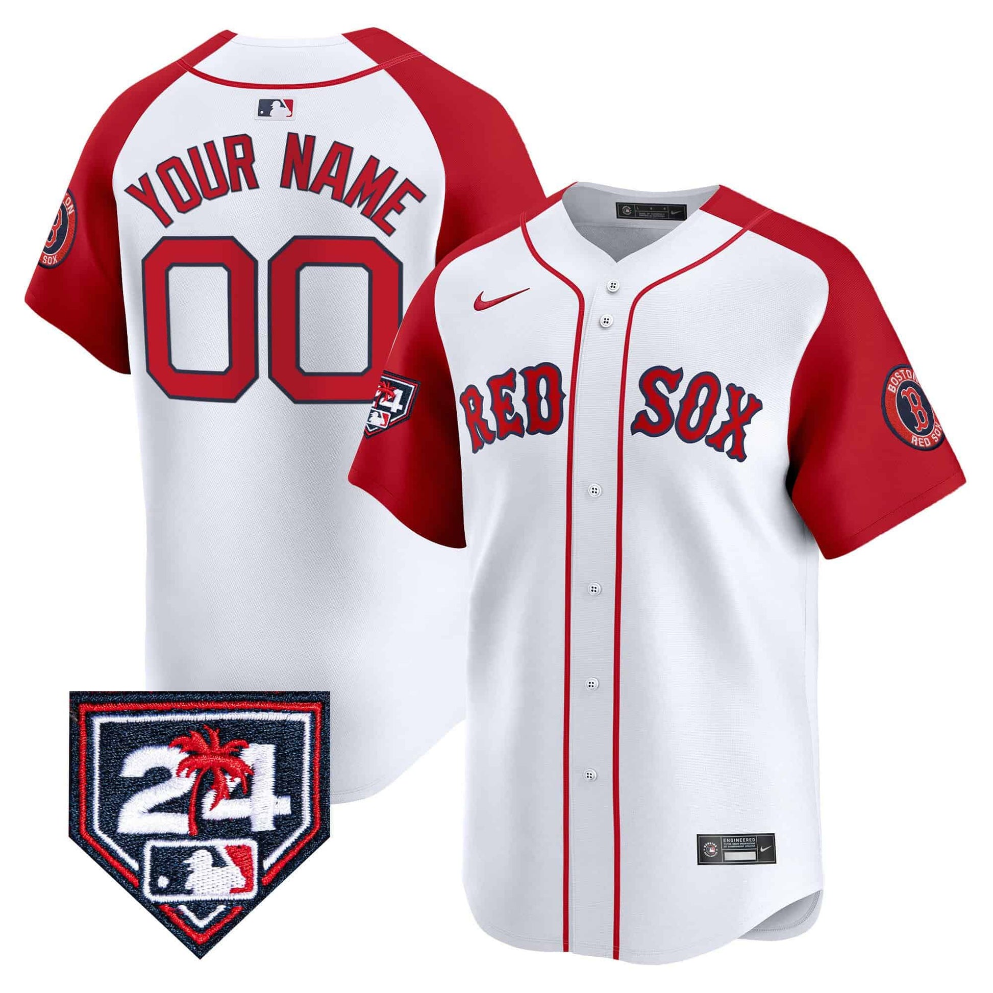 Boston Red Sox 2024 Spring Training Patch Vapor Premier Limited Custom Jersey - All Stitched