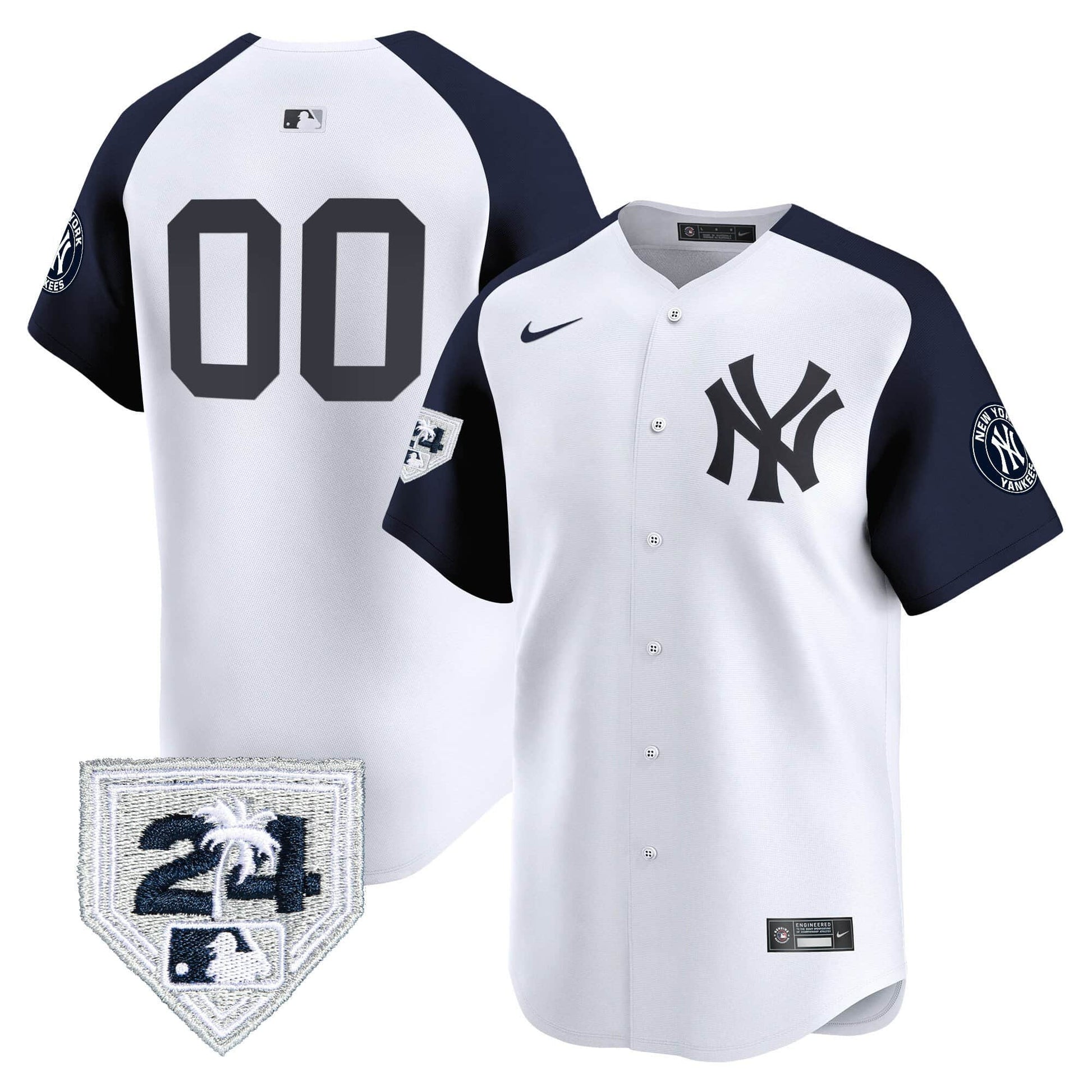 New York Yankees 2024 Spring Training Patch Vapor Premier Limited Custom Jersey V4 - All Stitched