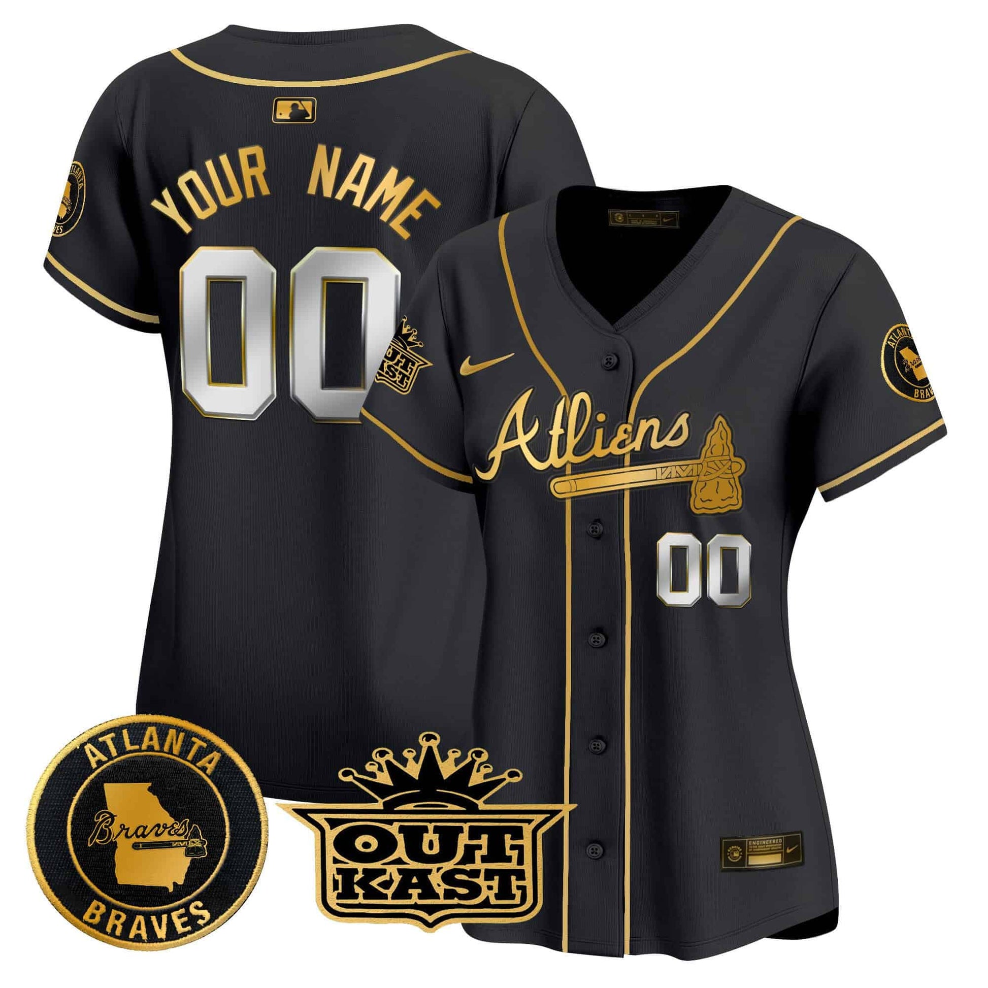 Atlanta Braves Atliens Vapor Premier Limited Custom Jersey - All Stitched