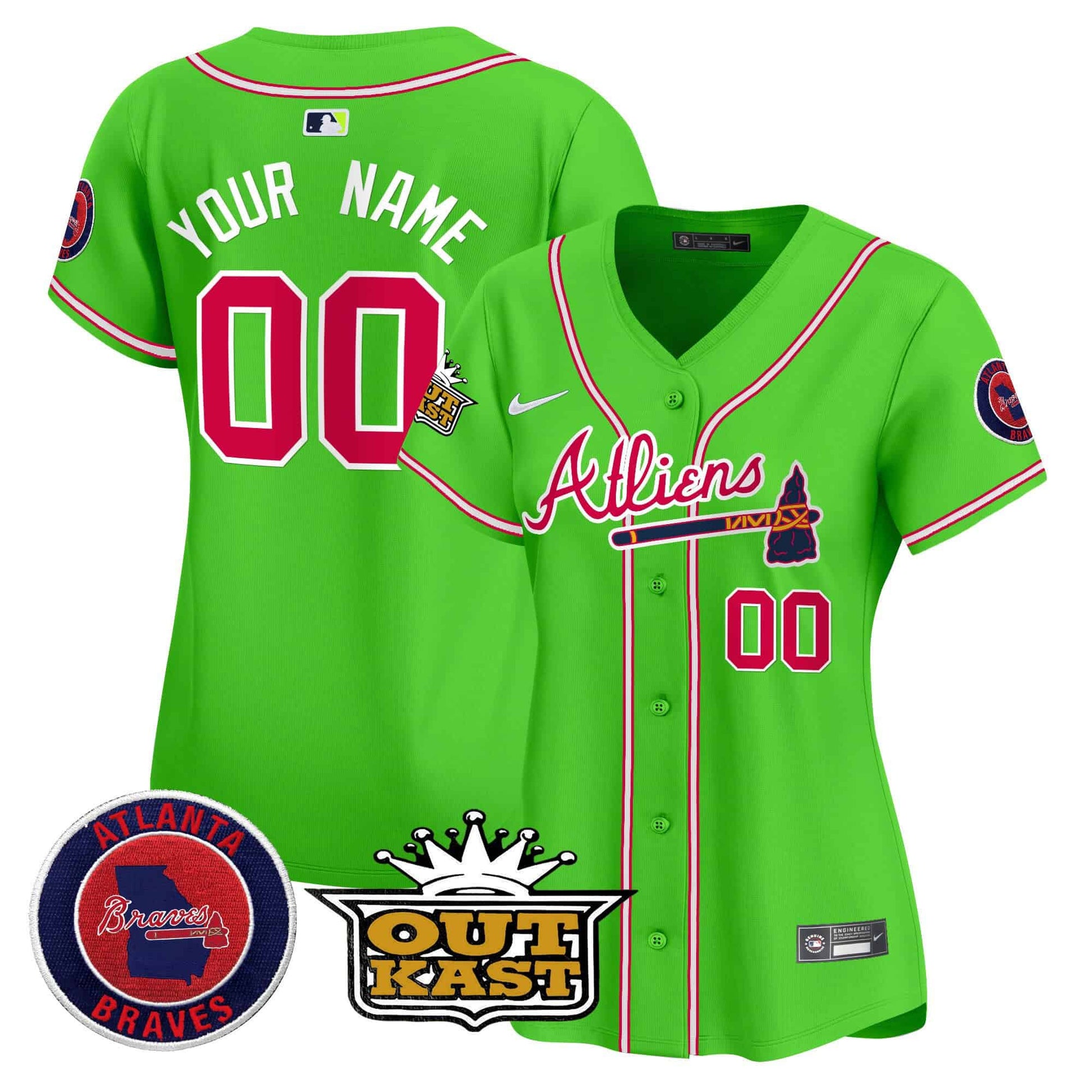 Atlanta Braves Atliens Vapor Premier Limited Custom Jersey - All Stitched