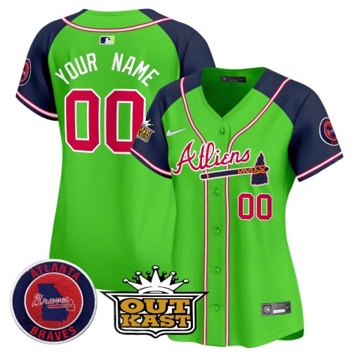 Atlanta Braves Atliens Vapor Premier Limited Custom Jersey - All Stitched