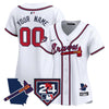 Atlanta Braves 2024 Spring Training & Georgia Patch Vapor Premier Elite Custom Jersey - All Stitched