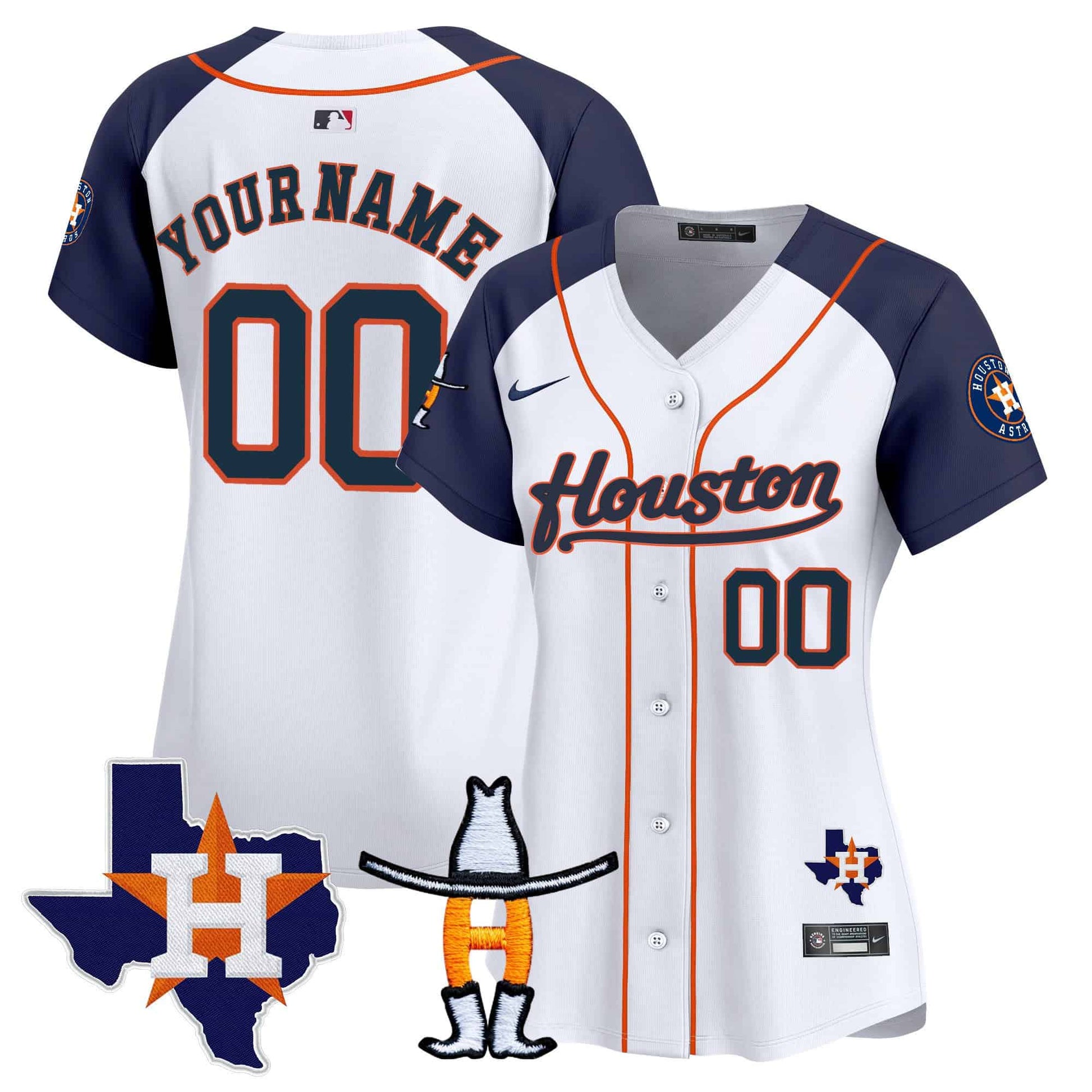 Houston Astros Houston Rodeo Patch Vapor Premier Limited Custom Jersey - All Stitched