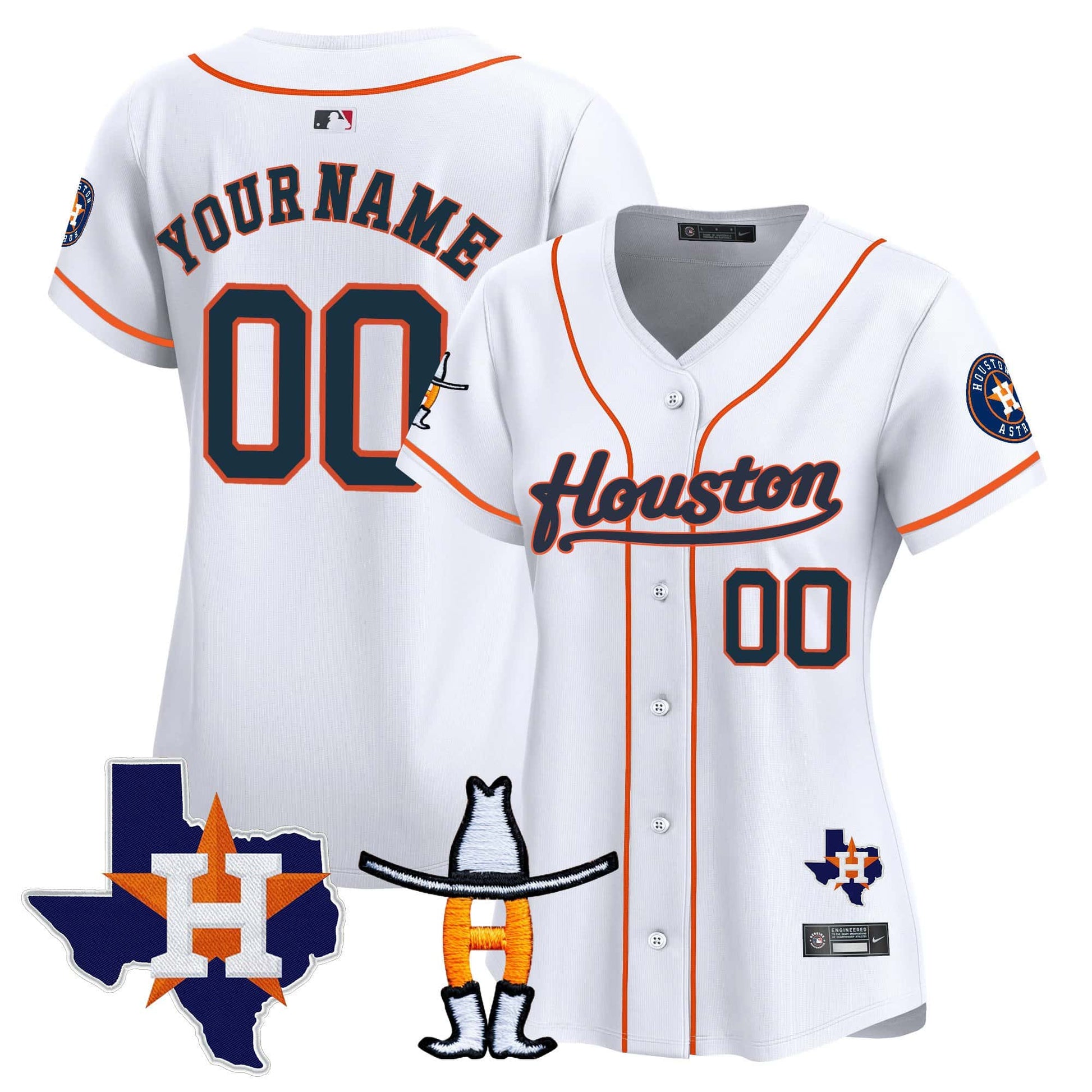 Houston Astros Houston Rodeo Patch Vapor Premier Limited Custom Jersey - All Stitched