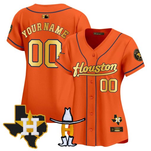Houston Astros Houston Rodeo Patch Vapor Premier Limited Custom Jersey - All Stitched