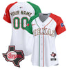 Texas Rangers Mexico Texas Patch Vapor Premier Limited Custom Jersey - All Stitched