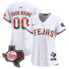 Texas Rangers Mexico Texas Patch Vapor Premier Limited Custom Jersey - All Stitched
