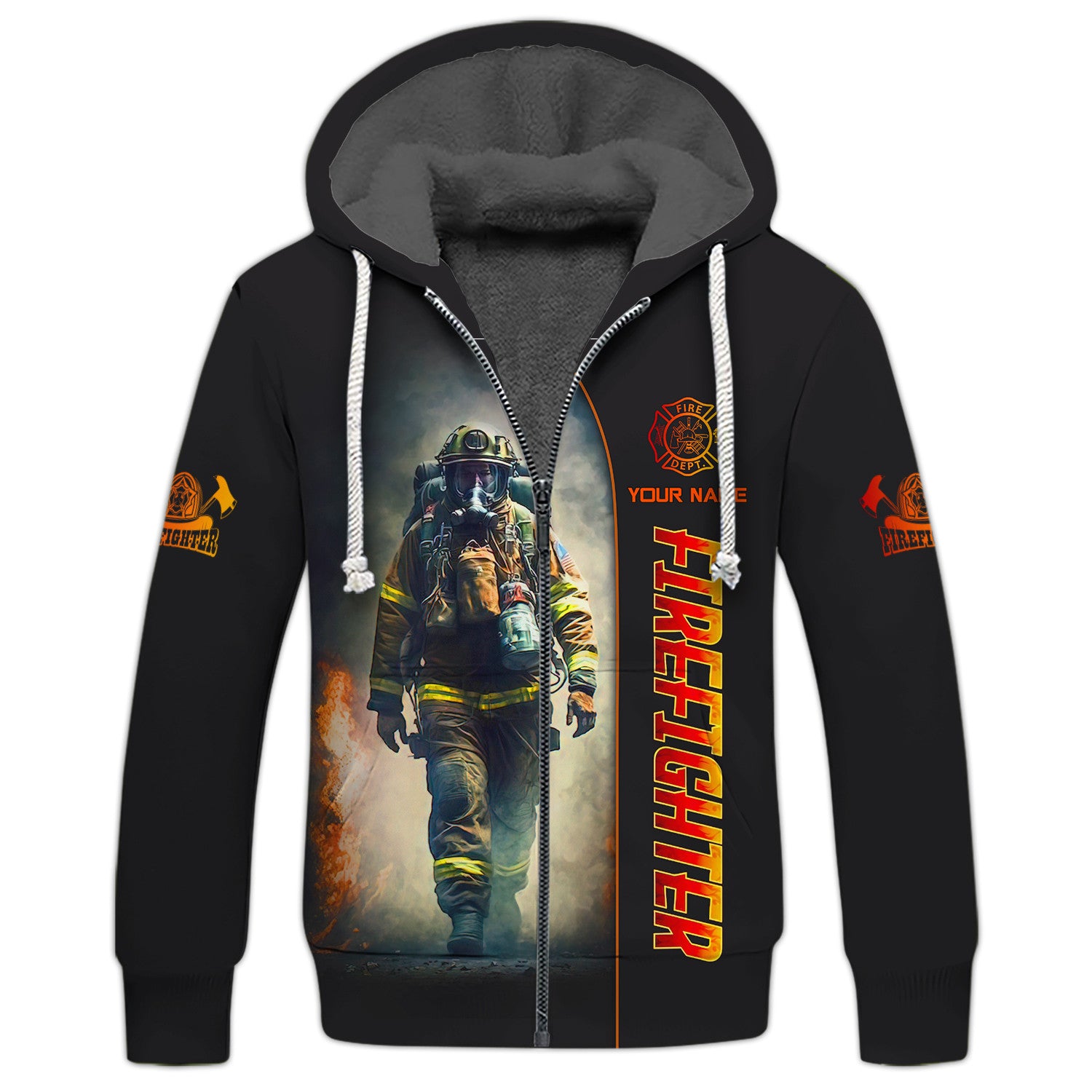 Firefighter Works On Fire 3D Full Print Shirt Fire Man Shirt Gift For Firefighters