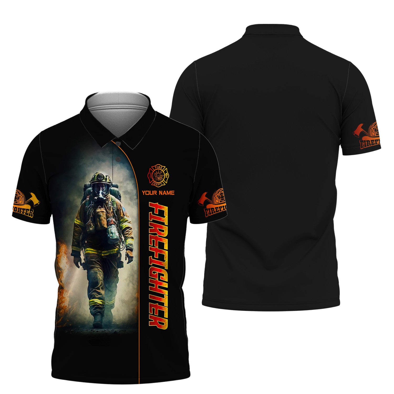 Firefighter Works On Fire 3D Full Print Shirt Fire Man Shirt Gift For Firefighters