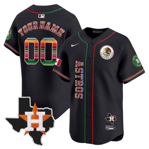 Houston Astros Mexico Vapor Premier Limited Custom Jersey V4 - All Stitched