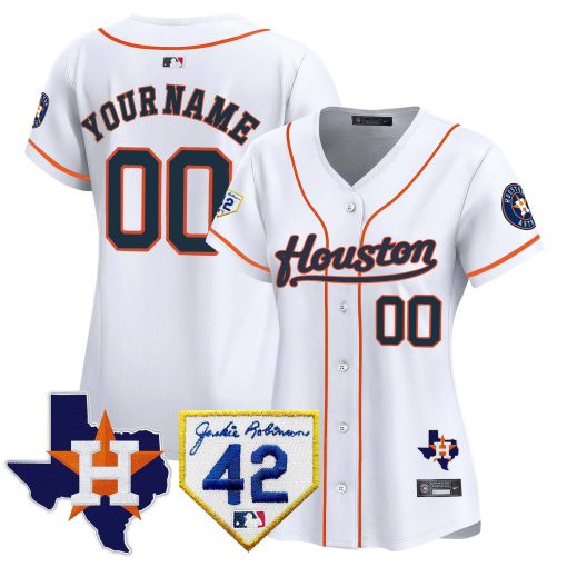 Houston Astros 2024 Jackie Robinson Patch Vapor Premier Limited Custom Jersey - All Stitched