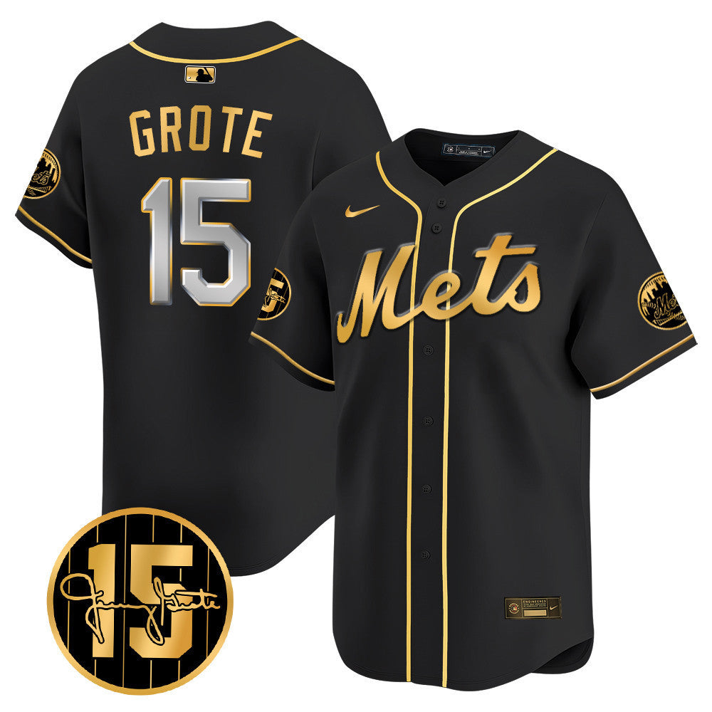 New York Mets Jerry Grote Patch Vapor Premier Limited V1 Jersey – All Stitched