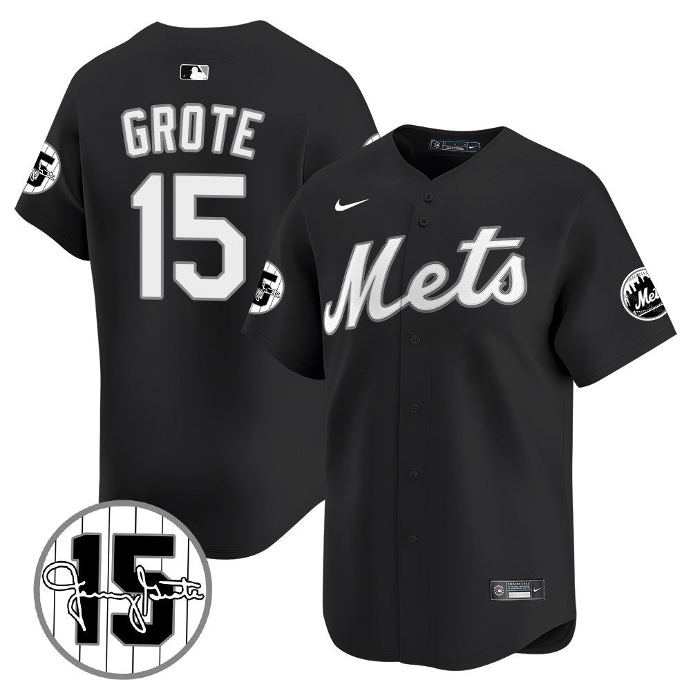 New York Mets Jerry Grote Patch Vapor Premier Limited V1 Jersey – All Stitched