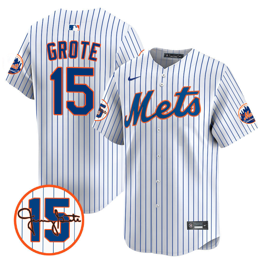 New York Mets Jerry Grote Patch Vapor Premier Limited V1 Jersey – All Stitched